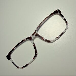 NEW The Kirby Eyeglass Glasses Topper for Pair Eyewear Brown White Cow Print